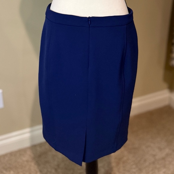 Jacob Skirt Lined Dark Blue Pencil Zipper Office Professional Women's Size 10 - Picture 3 of 5